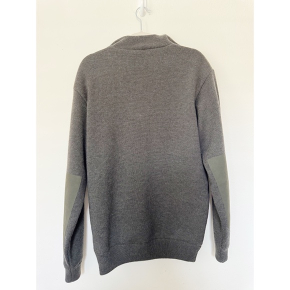 Barbour Storm Half Zip Merino Wool Waterproof Sweater in Loden Grey Green M - Picture 3 of 8